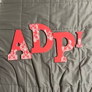 ADPi Hand Painted Wooden Letters